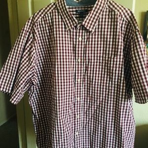 MIX&NY Men’s Button-Up Red Checkered Shirt